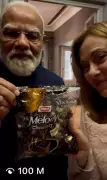 Modi's Toffee Gift to Meloni Goes Viral with 100M Views
