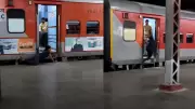 Mother's Raw Instinct: Viral Train Fall Clip Stuns Social Media