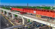 Mumbai-Ahmedabad Bullet Train Viaduct Span Launched Over Kalupur Flyover