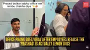 Office Prankster Tricks Colleagues with Lemon Juice Disguised as Prashad