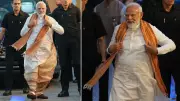 PM Modi's Bengali Attire Marks BJP Landslide Victory in West Bengal