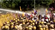 Punjab Police Use Water Cannons to Disperse Government Employees' March