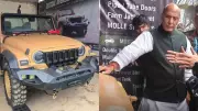Rajnath Singh Inspects Mahindra's New Tactical ATV Based on Thar Roxx