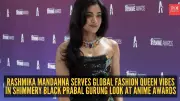 Rashmika Mandanna Stuns in Black Gown at Crunchyroll Anime Awards 2026