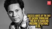 Sachin Tendulkar's Success Mantra: How to Handle High Pressure Situations