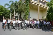 SGPGI Lucknow Hosts Cyclothon to Promote Cycling and Fuel Conservation