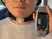 Silent Speech Neckband Bypasses Microphones Using AI and Muscle Movements