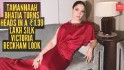 Tamannaah Bhatia Stuns in ₹1.39 Lakh Victoria Beckham Silk Dress with Emerald Choker