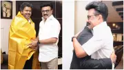 Tamil Nadu CM Vijay Meets Stalin in Courtesy Call, Exchanges Shawls