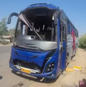 Tourist Bus Overturns in Zirakpur After Collision with Truck, Over 20 Injured