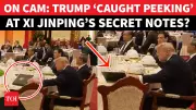Trump 'Caught Spying' On Xi's Notes? Real Story Behind Viral Clip From Beijing Banquet