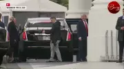 Trump Stops to Check White House Pillar for 6 Minutes; 'Dementia' Claims Erupt Amid Health Concerns