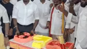 TVK candidate Vijay Dhamu faces complaint for cutting cake with machete in Chennai