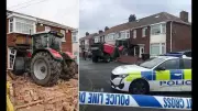 Two Arrested After Tractor Rams House in Middlesbrough, UK