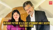 Viral Photo: Flight Attendant's Selfie with Tamil Nadu CM Joseph Vijay Thrills Fans