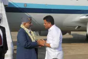 VP Radhakrishnan arrives in Mangaluru, heads to Dharmasthala