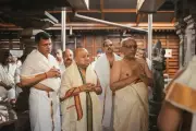 VP Radhakrishnan Visits Dharmasthala, Offers Prayers to Lord Manjunatha
