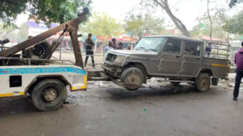 13 Illegally Parked Vehicles Impounded in Chandigarh Anti-Encroachment Drive