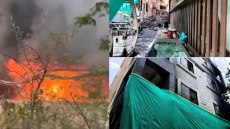 20 Narrowly Escape as Fire Breaks Out at EV Showroom in Indore Apartment