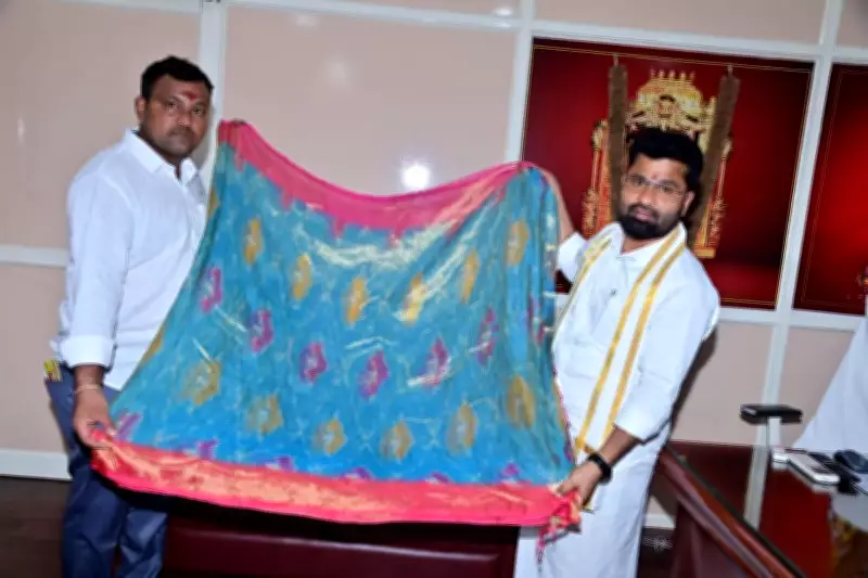 200-gram silk saree offered to Goddess Kanaka Durga in Vijayawada temple