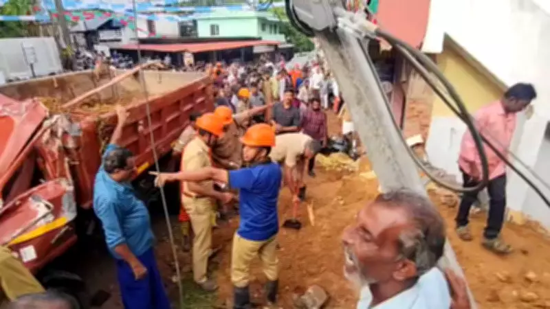 3 dead as tipper lorry crashes into bus stop in Kerala's Kollam