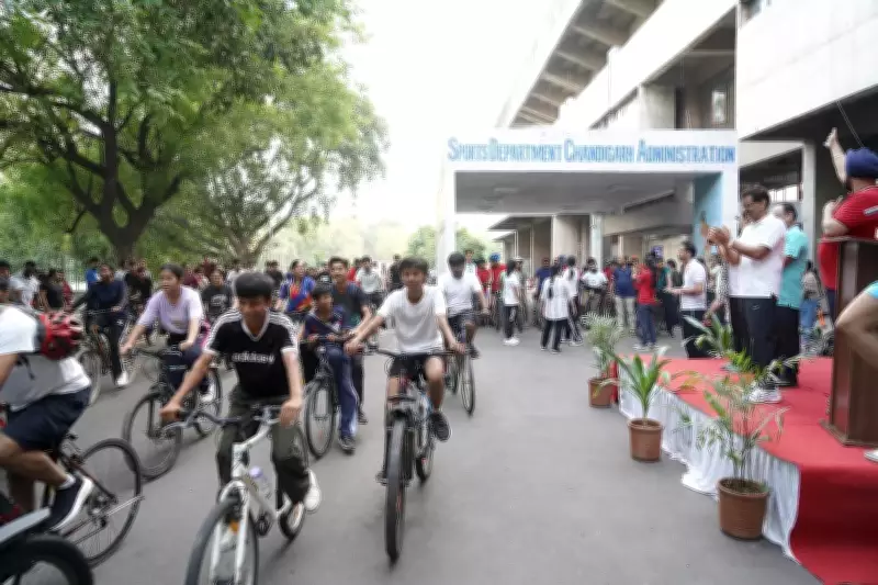 700 Students Participate in Fit India Cycle Rally in Chandigarh