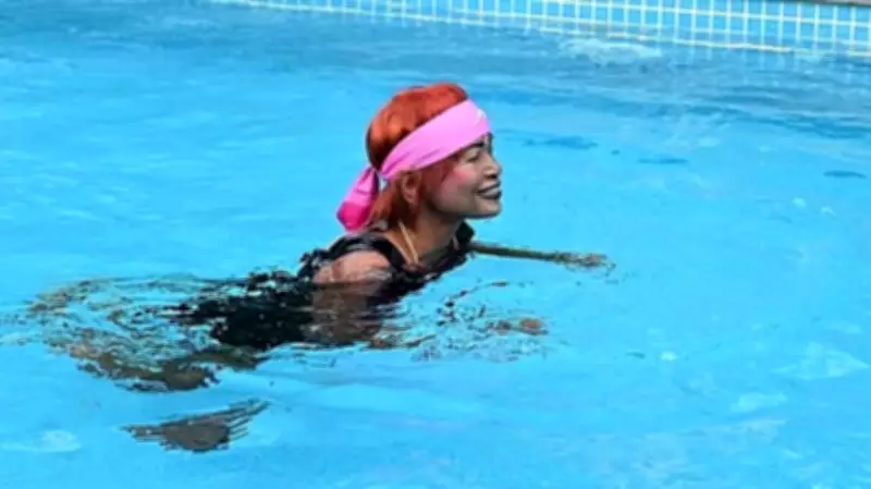78-Year-Old Kerala Nurse Annamma Trueb Vayalunkal Starts Day with Aqua Yoga
