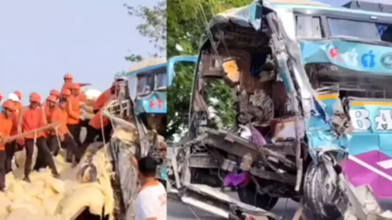 8 Dead, 26 Injured in Gujarat Bus-Truck Collision Near Vadodara