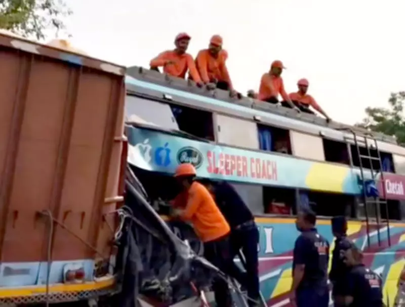 8 Killed, 26 Injured as Bus Crashes into Parked Truck Near Vadodara