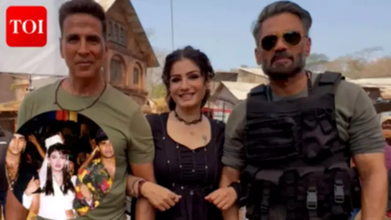 Akshay, Raveena, Suniel Reunite 32 Years After Mohra in Welcome To The Jungle