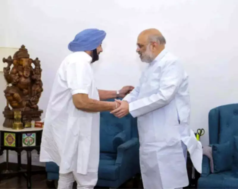 Amarinder Meets Amit Shah, Dismisses Return to Congress Rumours