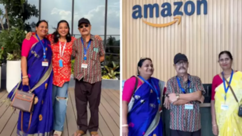 Amazon Employee Brings Parents to Office, Emotional Video Melts Hearts