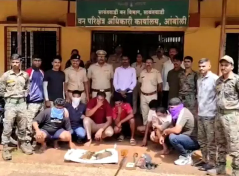 Amboli forest officials arrest 8 poachers, seize wildlife and hunting gear