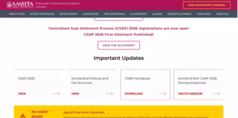 Amrita BTech CSAP 2026 Round 1 Results Declared: Check Seat Allotment