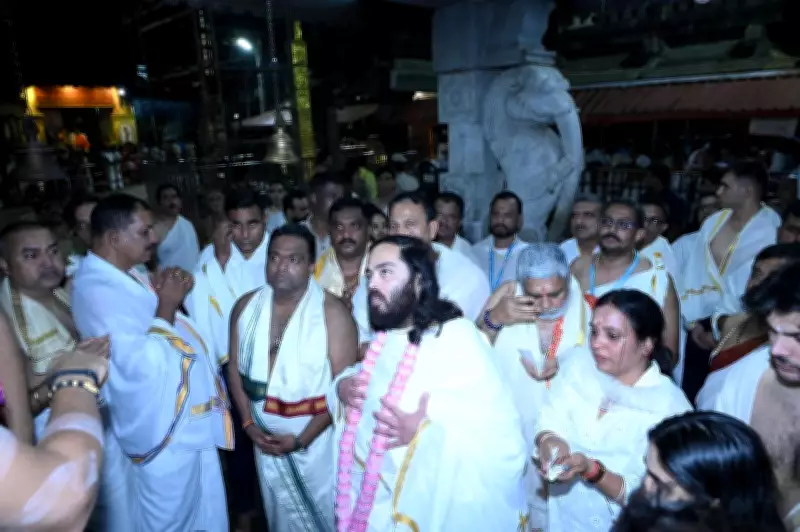 Anant Ambani visits Kollur Sri Mookambika temple, offers prayers