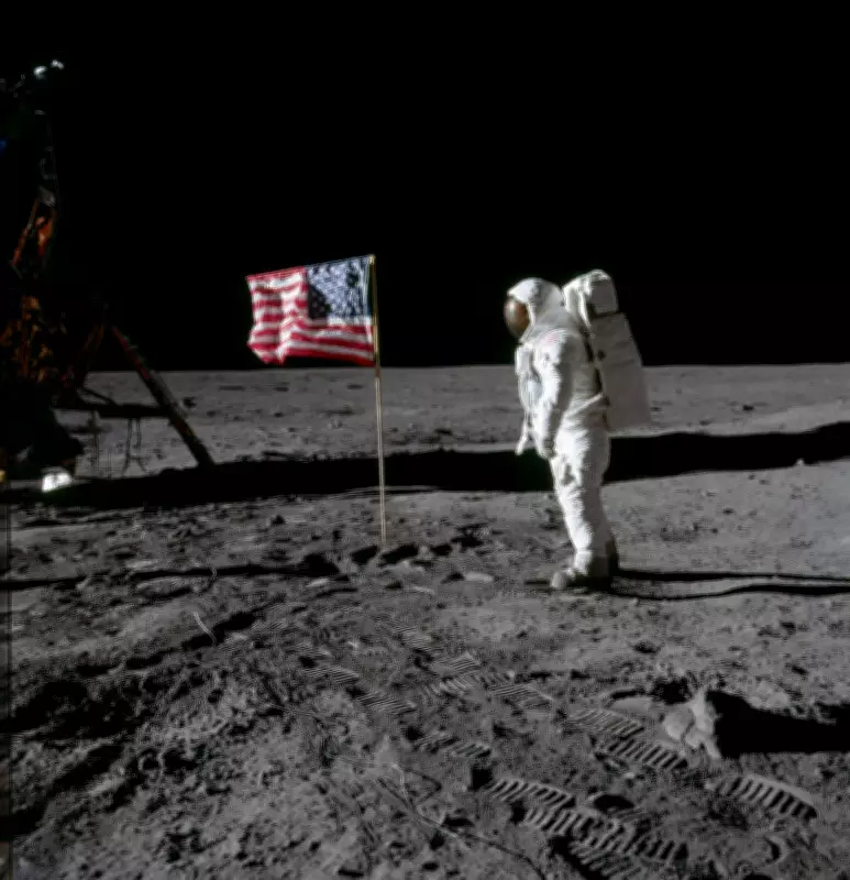 Apollo Moon Flags Likely Turned White After Decades of Solar Radiation