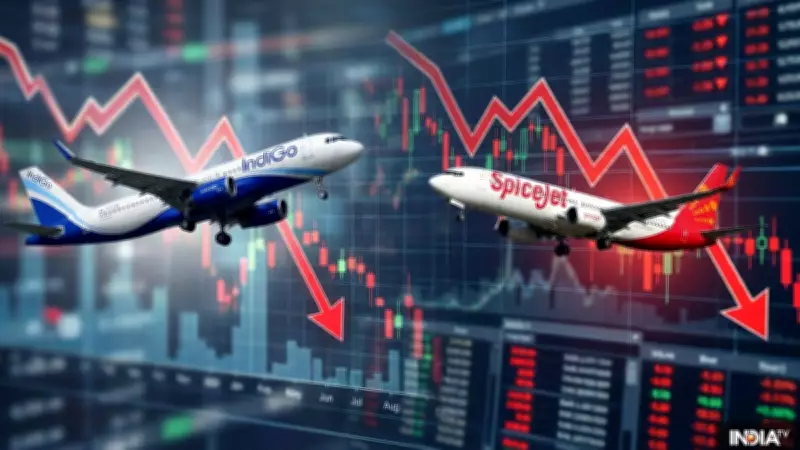 Aviation Stocks Tumble Over 2.5%: SpiceJet, IndiGo Lead Fall