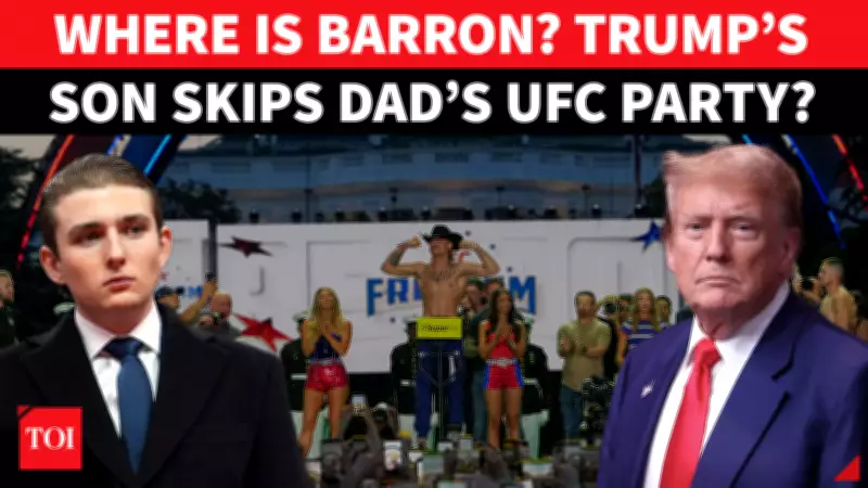 Barron Trump Missing from White House UFC Night Guest List, Sparks Speculation