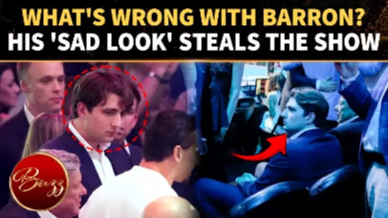 Barron Trump's Sad Expression at Trump's UFC Event Goes Viral