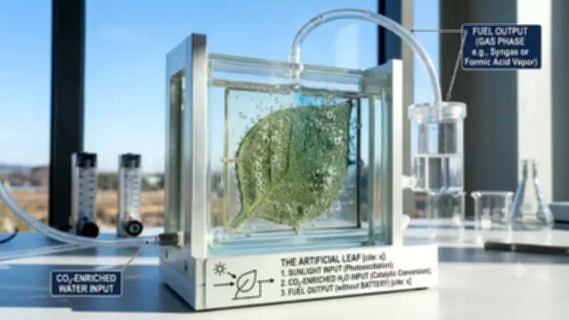 Battery-Free Artificial Leaf Converts Sunlight into Fuel