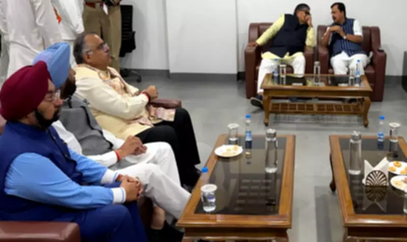 BJP Chief Nitin Nabin Meets Punjab Governor at Halwara Airport