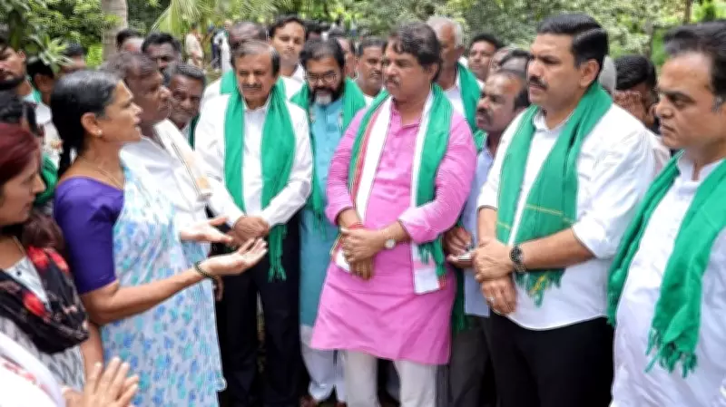 BJP Delegation Visits Bidadi, Urges Karnataka Govt Not to Threaten Farmers
