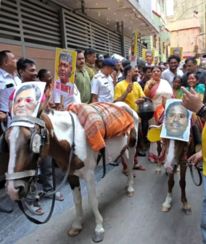 BJP's Entally Candidate Tibrewal Joins Protest Against Ex-Trinamool MLA Saha