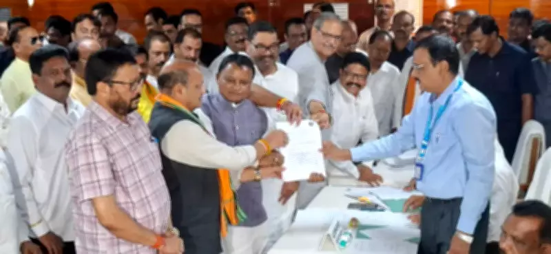 BJP's Rajya Sabha Bypoll Candidate Files Nomination in Bhubaneswar