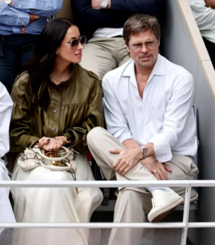 Brad Pitt and Ines de Ramon Make Rare Public Appearance at French Open