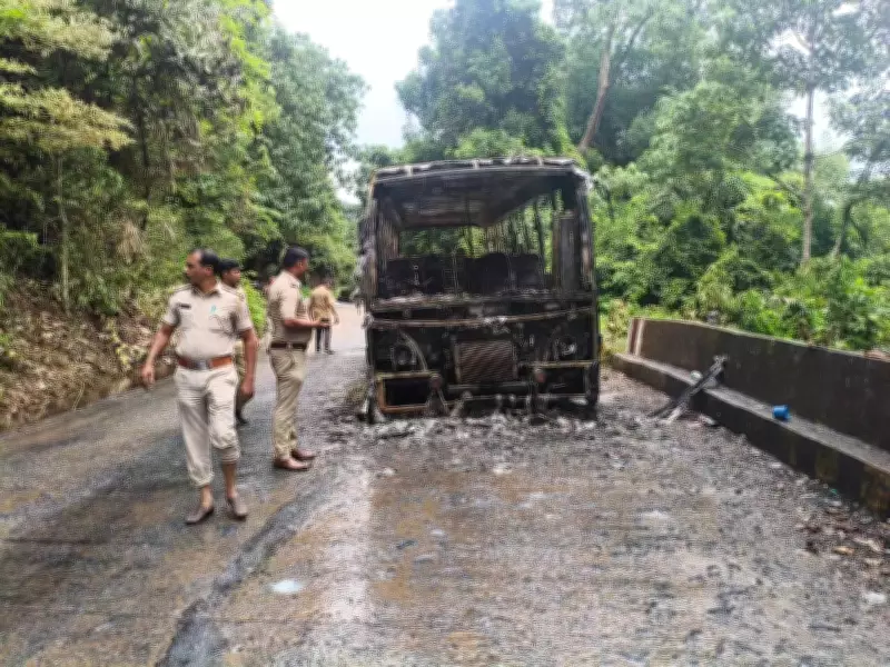 Bus Fire Averted at Hulikal Ghat, 17 Passengers Safe