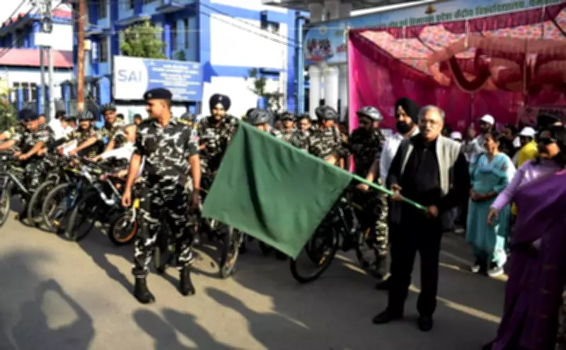CEC Flags Off Youth Voter Awareness Cycle Rally 'Pedal for Democracy' in Dharamsala