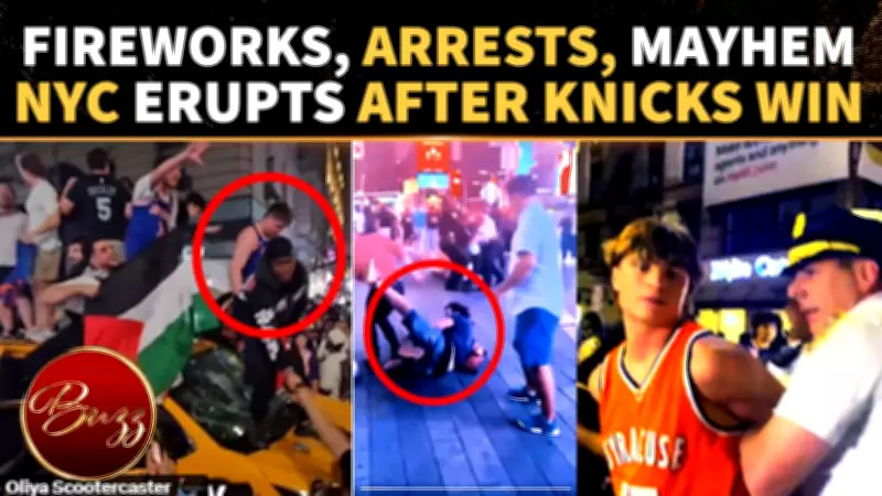Chaos in NYC as Knicks Fans 'Fire Explosives' After Historic Comeback