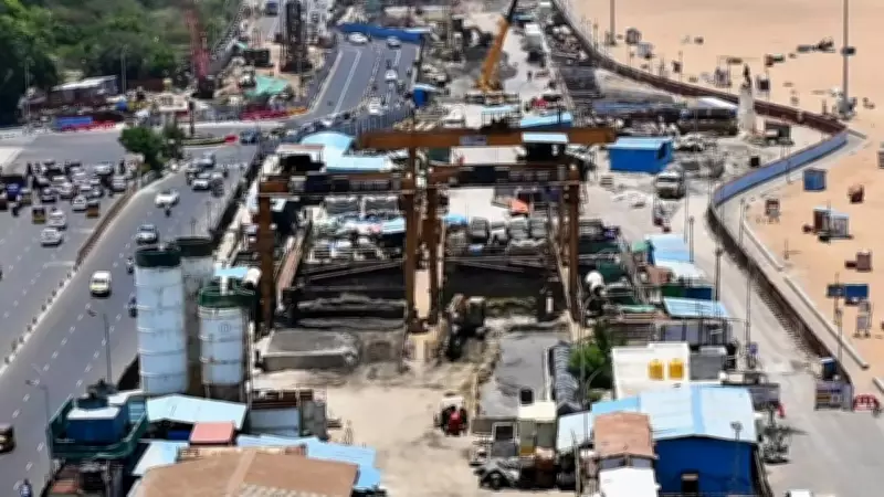 Chennai Metro Phase-II: Lighthouse Station Construction Underway Near Marina Beach