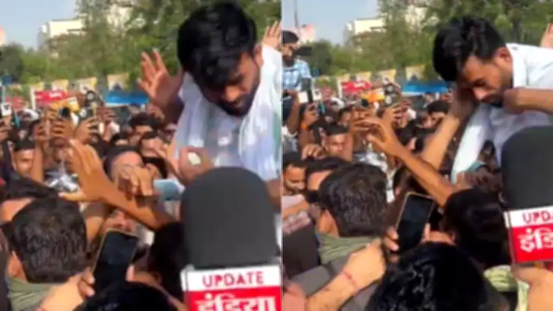 Cockroach Janata Party Founder Abhijeet Dipke Slapped During Jaipur Protest
